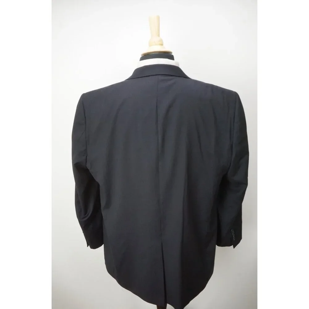 Brooks Brothers Fitzgerald Navy Blue 100% Wool 2 Pc Suit Jacket Pants Sz 45R